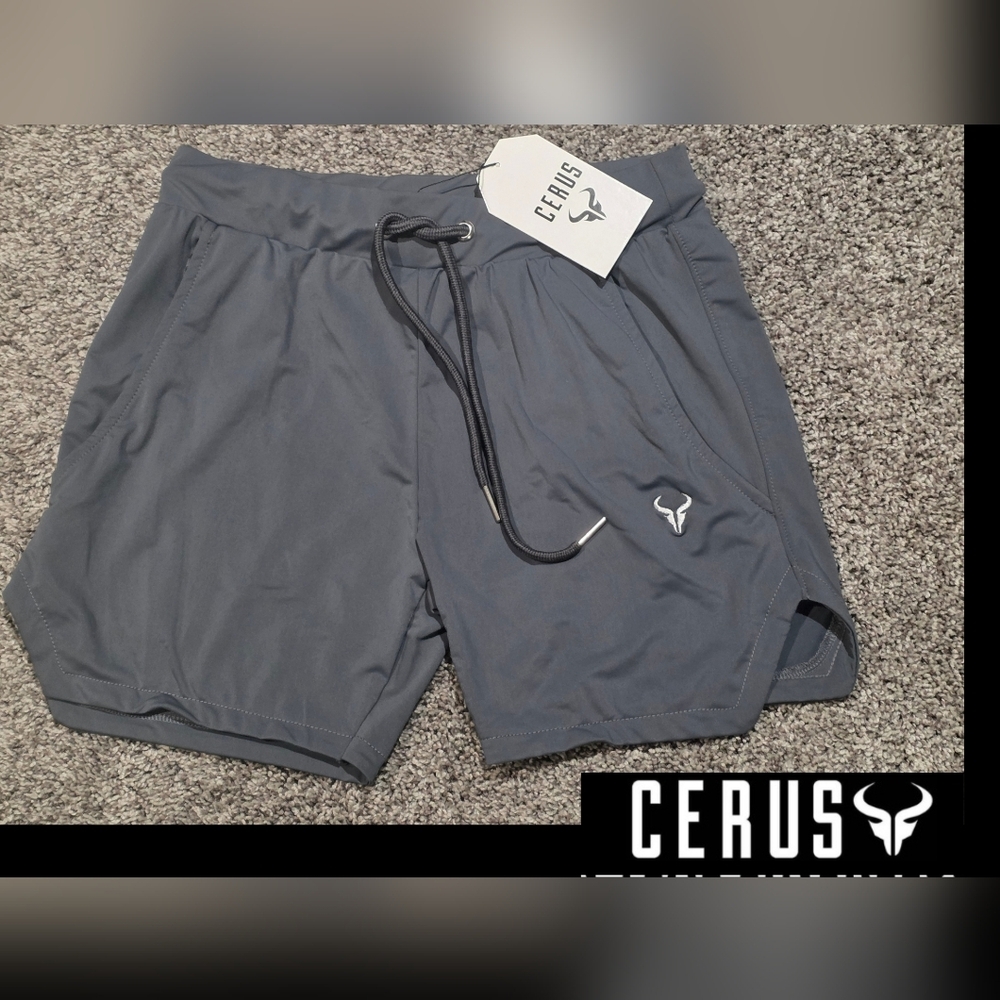CERUS Mens Gray Titan Linerless Shorts SIZE SMALL - Picture 1 of 4
